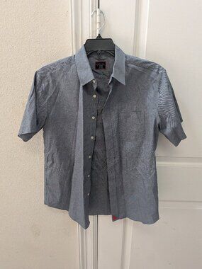 UNTUCKit Shirt Mens Medium Blue Regular Fit Cotton Button Up